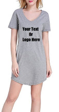 Load image into Gallery viewer, Custom Personalized Designed Women&#39;s Nightgown Cotton Nightwear Sleepwear