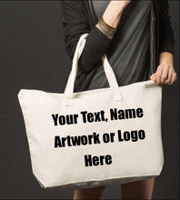 Load image into Gallery viewer, Custom Personalized Cotton Canvas Tote Bag