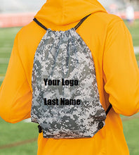 Load image into Gallery viewer, Custom Personalized Drawstring Backpack. Great For School Or College.