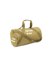 Load image into Gallery viewer, Custom Personalized Barrel Duffel Bag. Great For School Or College.