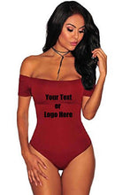 Load image into Gallery viewer, Custom Personalized Designed Women Off The Shoulder Top Short Sleeve Bodysuit