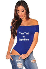 Load image into Gallery viewer, Custom Personalized Designed Women Off The Shoulder Top Short Sleeve Bodysuit