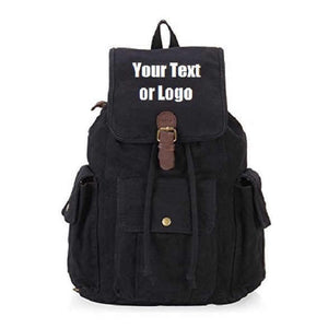 Custom Personalized Canvas Backpack 28 Liter Great For School Or College