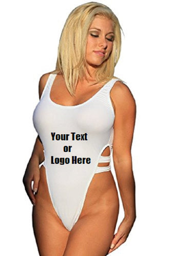 Custom Personalized Designed One Piece High Cut Bathing Swim Suit