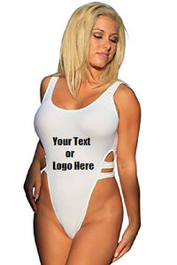 Custom Personalized Designed One Piece High Cut Bathing Swim Suit