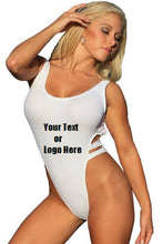 Load image into Gallery viewer, Custom Personalized Designed One Piece High Cut Bathing Swim Suit