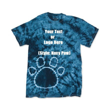 Load image into Gallery viewer, Custom Designed Personalized Tie Dye Paw T-shirts