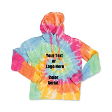 Load image into Gallery viewer, Custom Personalize Design Your Spiral Tie Dye Hoodie