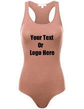 Load image into Gallery viewer, Custom Personalized Designed Womens Basic Solid Soft Stretchy Tank Top Bodysuit