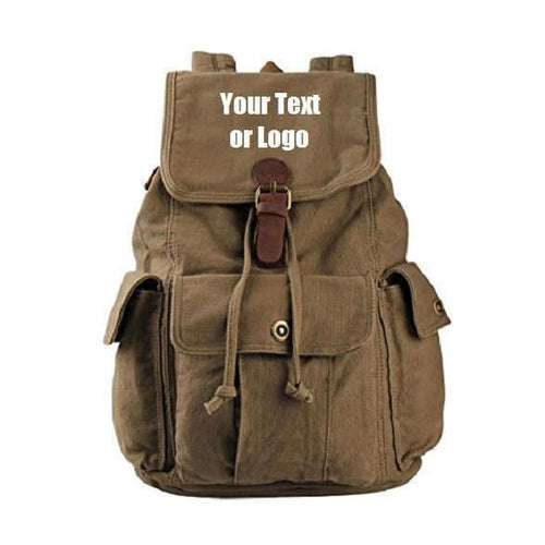 Custom Personalized Canvas Backpack 28 Liter Great For School Or College