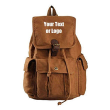 Load image into Gallery viewer, Custom Personalized Canvas Backpack 28 Liter Great For School Or College