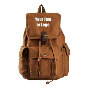 Custom Personalized Canvas Backpack 28 Liter Great For School Or College