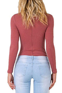 Custom Personalized Designed Women Choker V Neck Long Sleeve Bodysuit