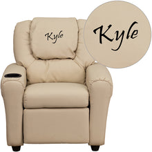 Load image into Gallery viewer, Custom Designed Kids Recliner with Cup Holder and Headrest With Your Personalized Name