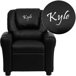 Custom Designed Kids Recliner with Cup Holder and Headrest With Your Personalized Name