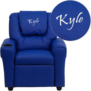 Custom Designed Kids Recliner with Cup Holder and Headrest With Your Personalized Name