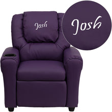 Load image into Gallery viewer, Custom Designed Kids Recliner with Cup Holder and Headrest With Your Personalized Name