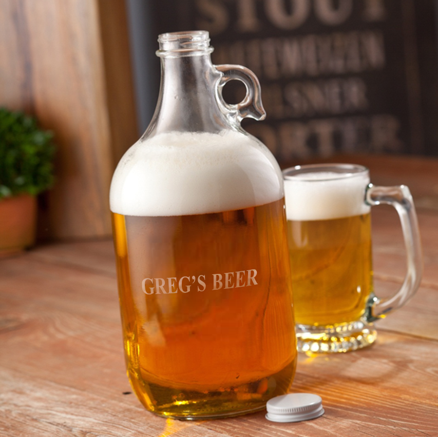 Personalized Growler - Beer - Glass - 64 oz. | JDS