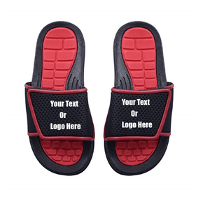 Custom designed girl & boys (kids) athletic slides with your personal or business logo.