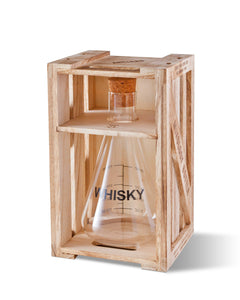 Personalized Whiskey Decanter in Wood Crate with set of 2 Lowball Glasses | JDS